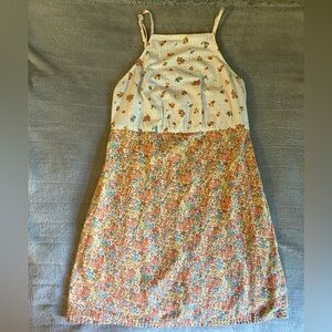 American Eagle Floral Cotton/Linen Dress Size XS